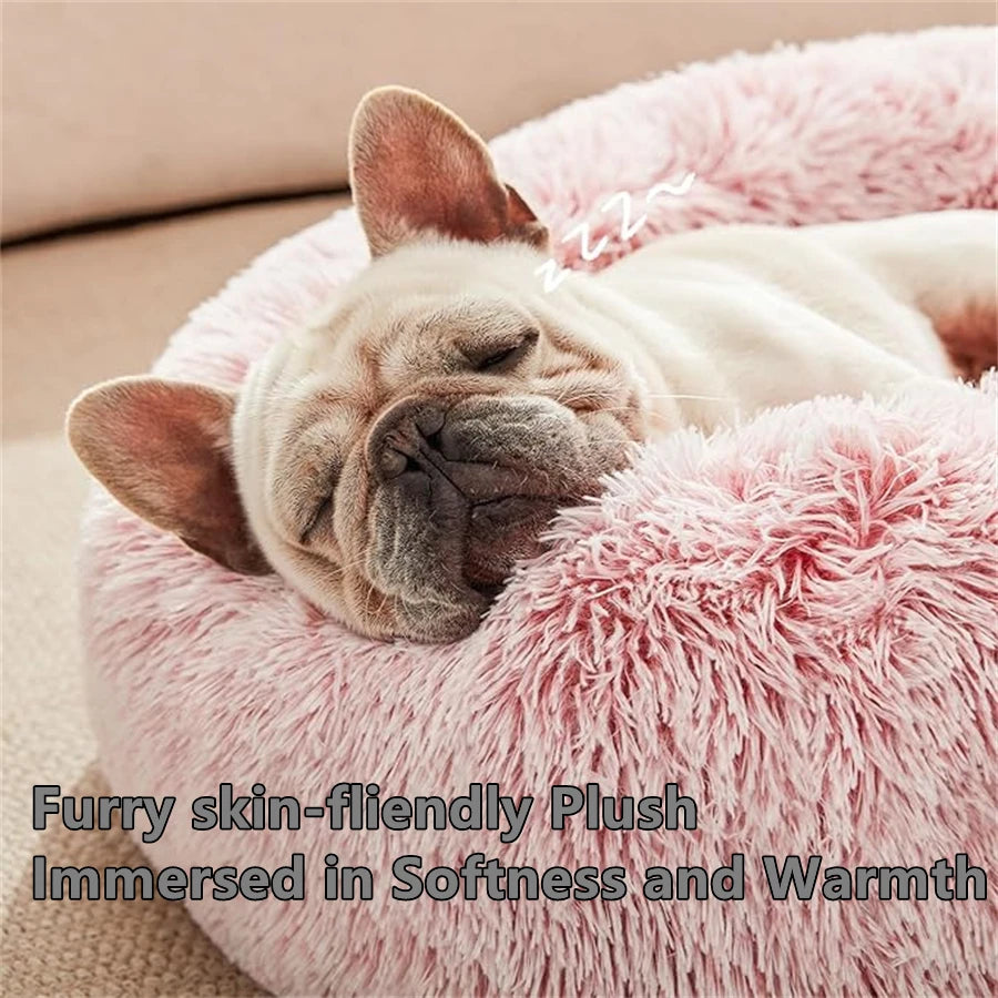 Cozy Collection | Plush Round Dog Bed with Anti-Slip Bottom | Comfortable Sleeping Solution for Small to Medium Pets 2