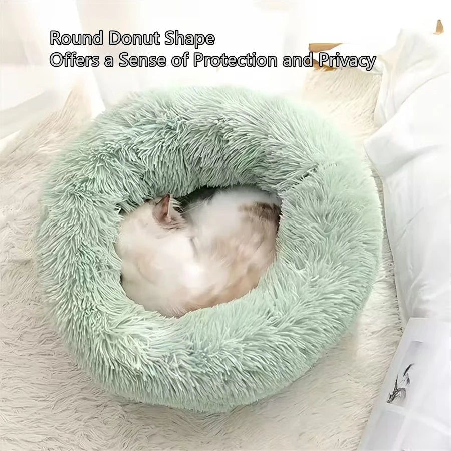 Cozy Collection | Plush Round Dog Bed with Anti-Slip Bottom | Comfortable Sleeping Solution for Small to Medium Pets 3
