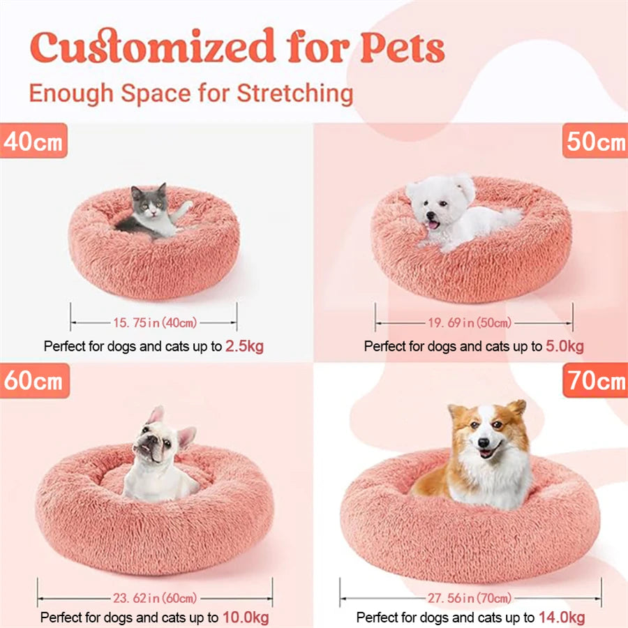 Cozy Collection | Plush Round Dog Bed with Anti-Slip Bottom | Comfortable Sleeping Solution for Small to Medium Pets 5