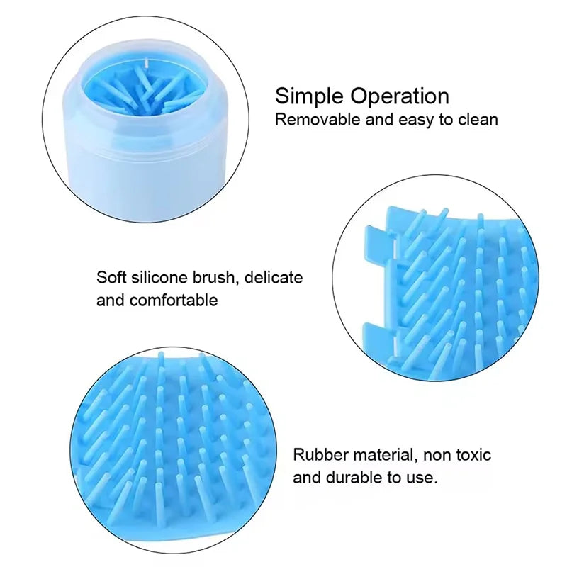 Paw Clean Pro | Dog Paw Cleaner with Soft Silicone Brush | Efficient Mud Removal Tool for Easy Pet Grooming 4